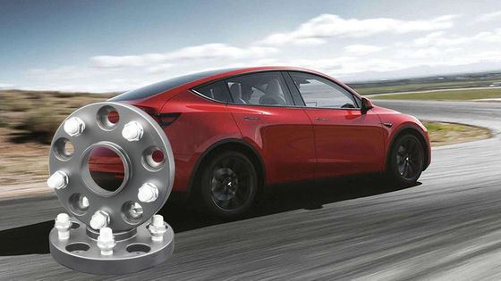 Espaçadores forjados pretos anodizados da roda do teste padrão do parafuso do alumínio 5x120 para o Tesla Model S Model X
